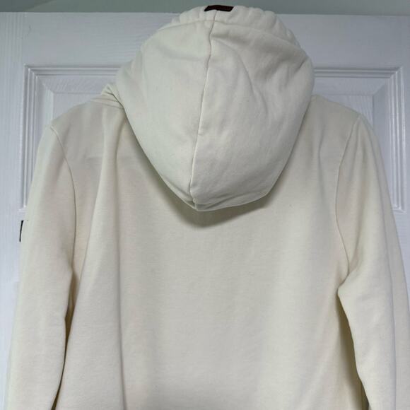 Wanakome Cream Beige Hooded Pullover Sweatshirt Size Medium - Picture 16 of 16